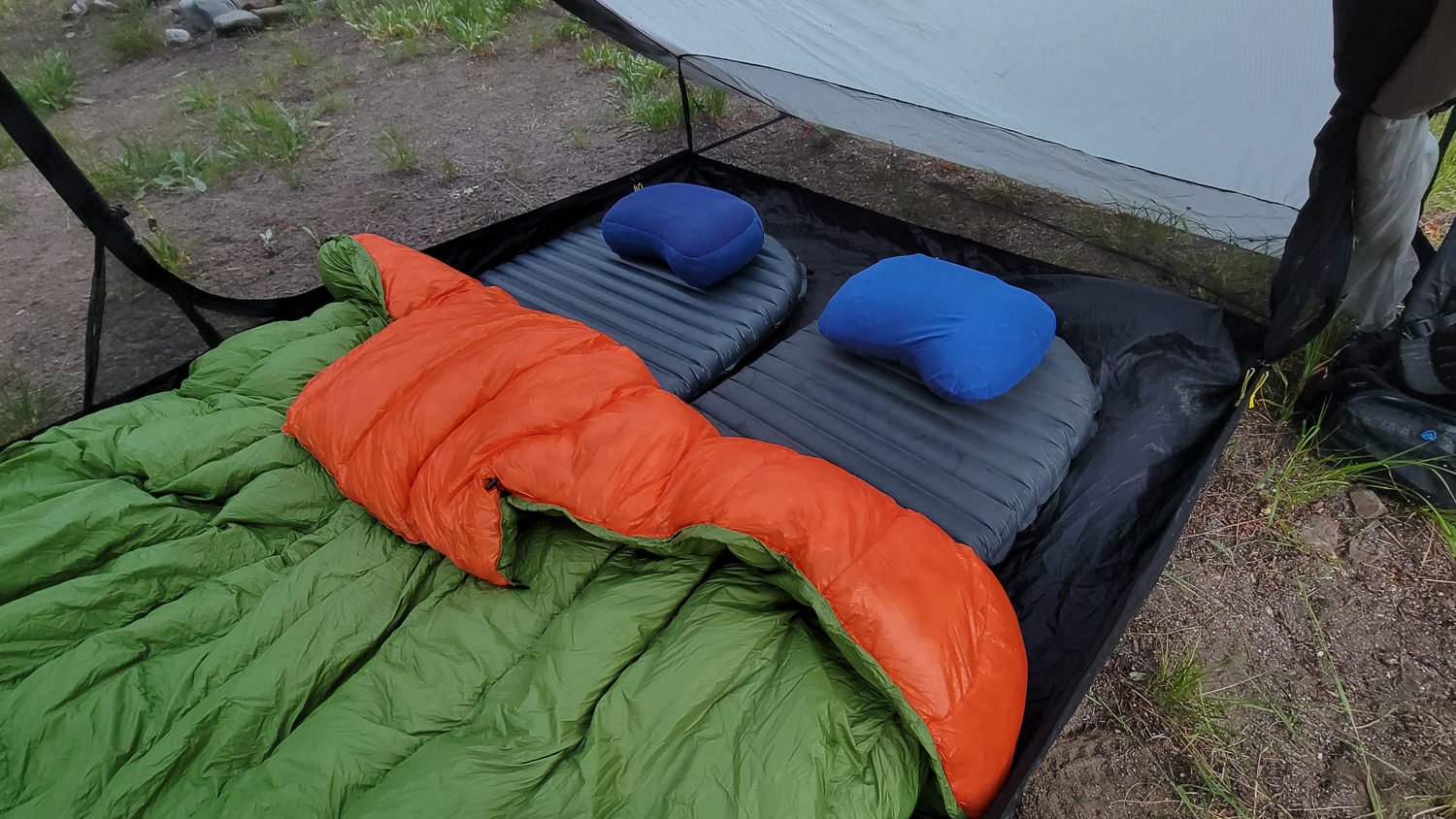 Closeup of the Enlightened Equipment Accomplice Sleeping Quilt