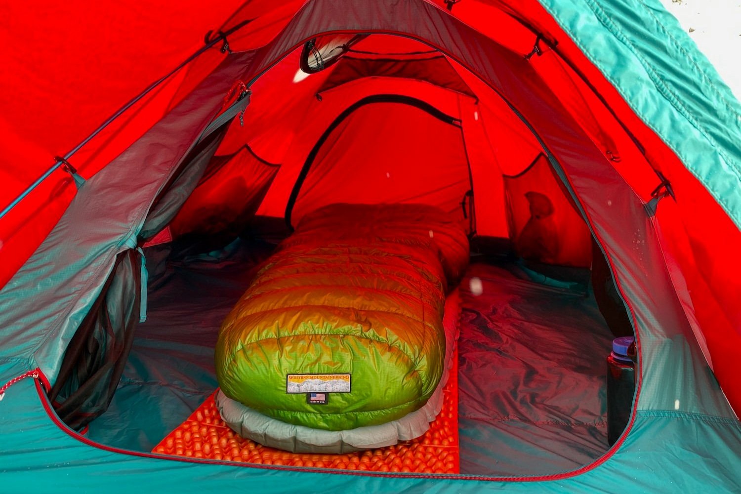 the Therm-A-Rest NeoAir XTherm & NEMO Switchback in a tent for winter camping