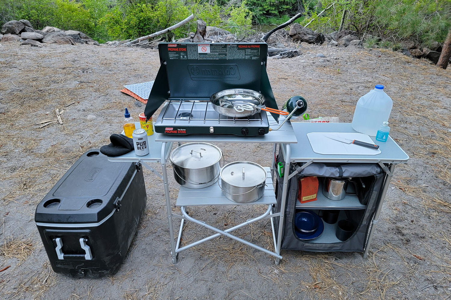 The Mountain Summit Gear Deluxe Roll Top Kitchen has space for everything, but it’s still relatively light &amp; compact