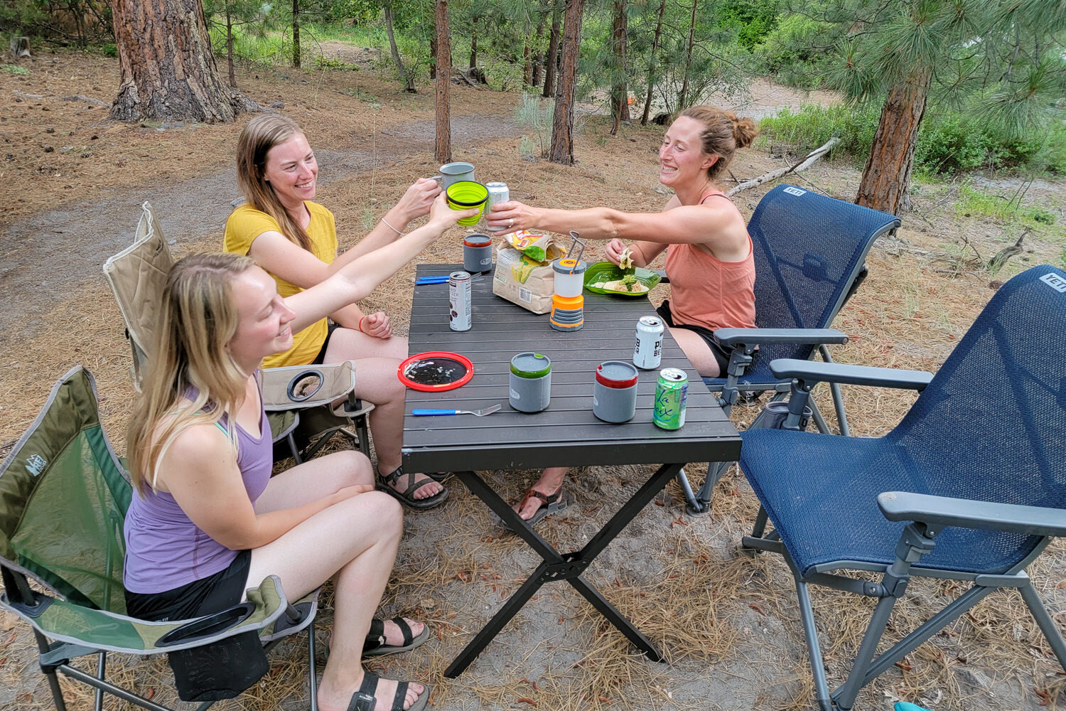 The ALPS Mountaineering Dining Table has a large tabletop that’s great for group meals &amp; games