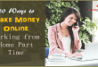 20 Ways to Make Money Online Working from Home Part Time