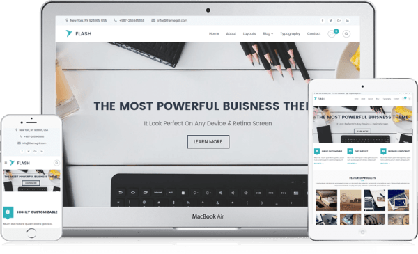 Flash is one the best free responsive themes provided by Themegrill