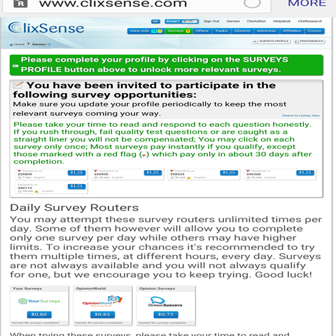 ClixSense, Clix Sense Best PTC Site